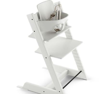 Convertible high chair: stokke tripp trapp high chair in white