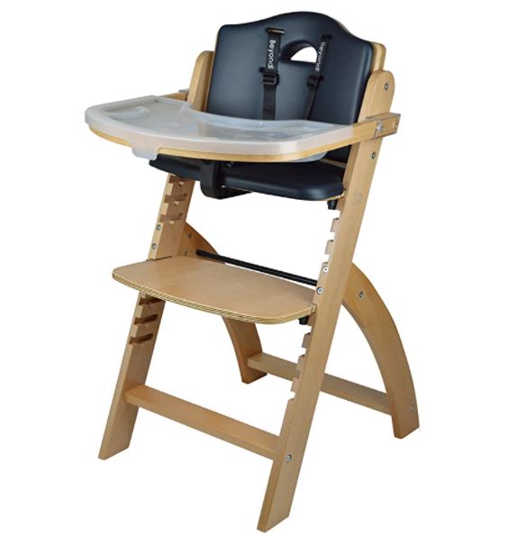Types of baby high chairs: abiie beyond wooden high chair with tray